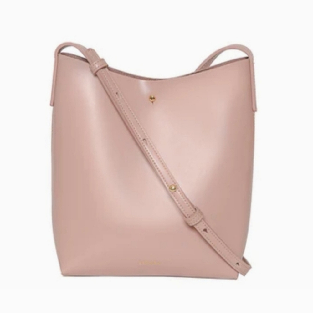 Samara Vegan Leather Medium Shoulder Bag Crossbody Bag Peony Pink Purse